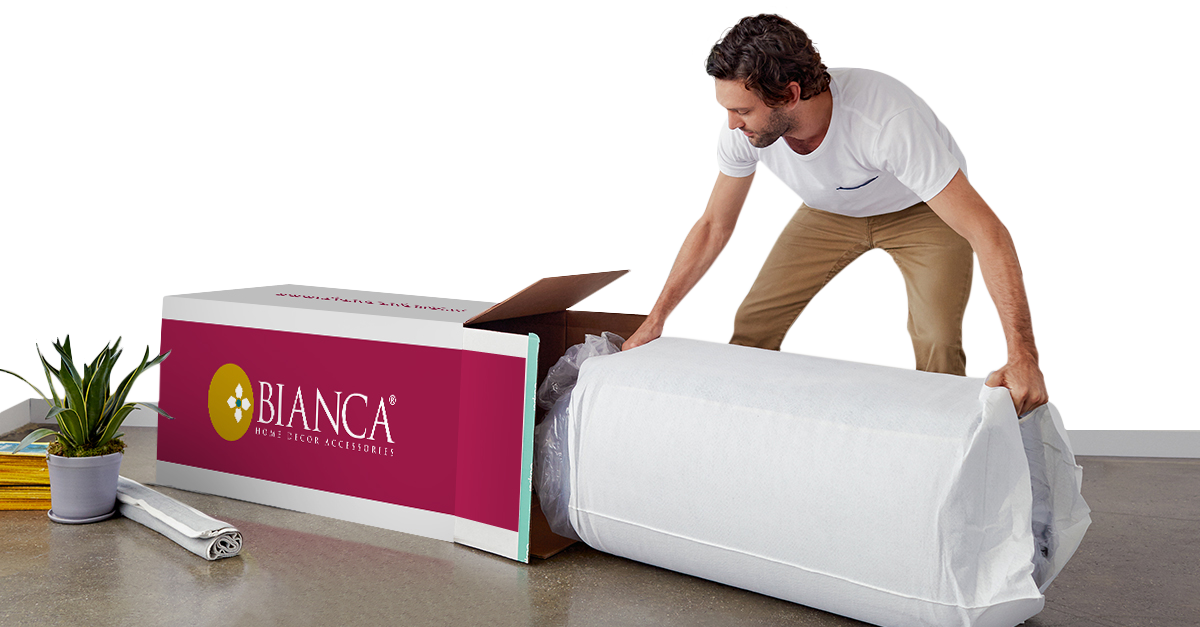shipping of red mattress in box